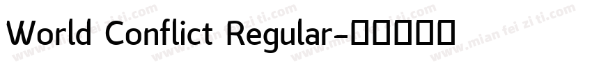 World Conflict Regular字体转换